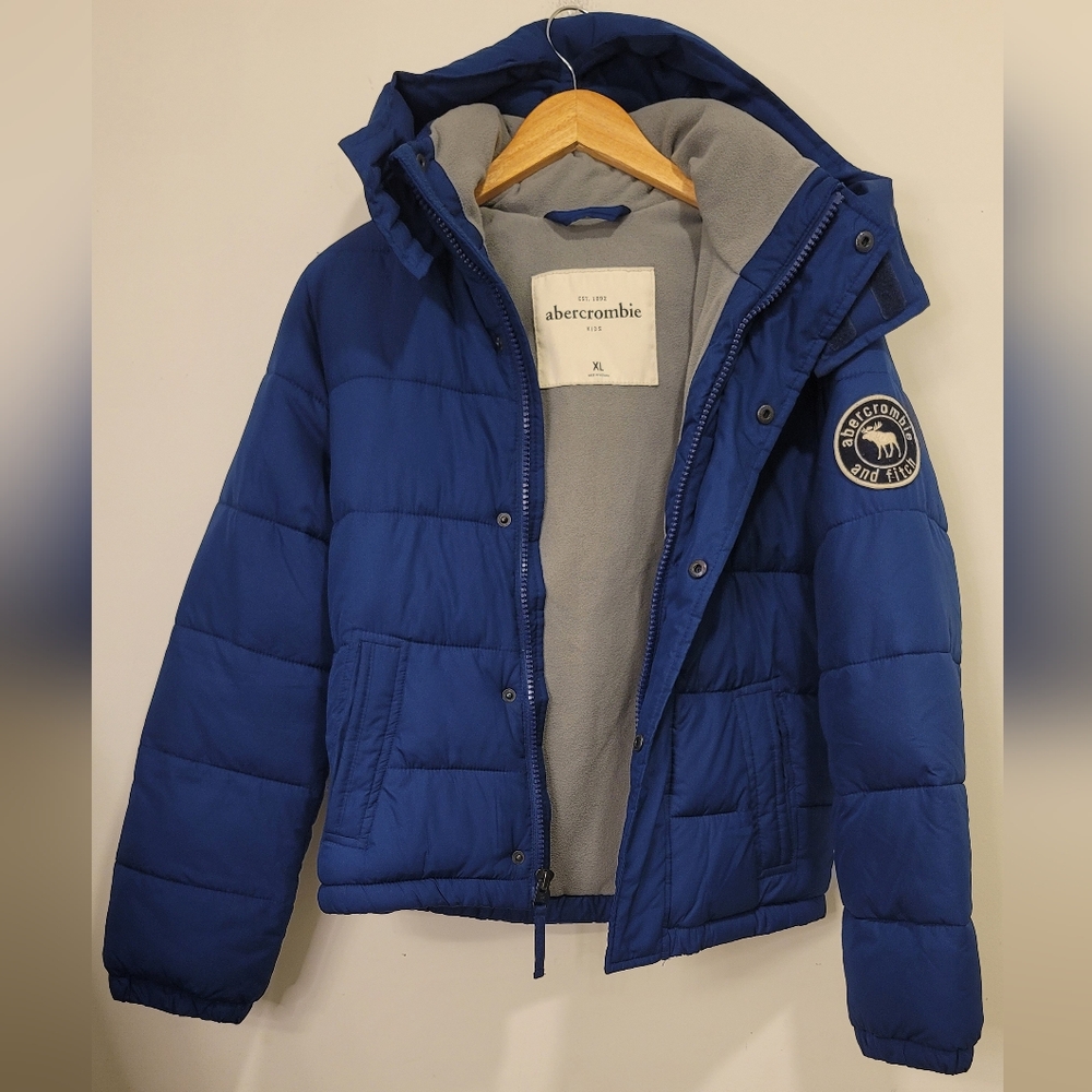 Abercrombie Kids Extra Large Hooded Puffer Coat‎ Quilted Winter Jacket